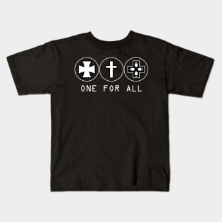 One For All (Dark Background) Kids T-Shirt